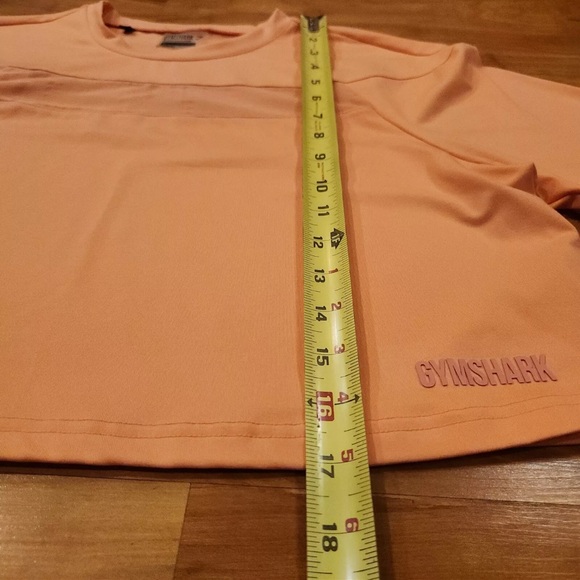Gymshark Crop Top Womens Size S Orange Short Sleeve Training Gym Workout - Picture 5 of 6